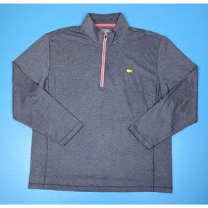 Masters Tech Mens Blue 1/4 Quarter Zip Golf Athletic Pullover Long Sleeve XL